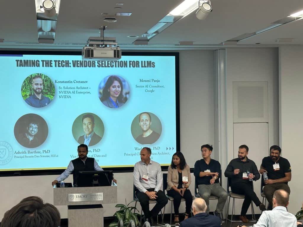 A panel discussion during the 2024 Business Analytics Conference at Goizueta Business School